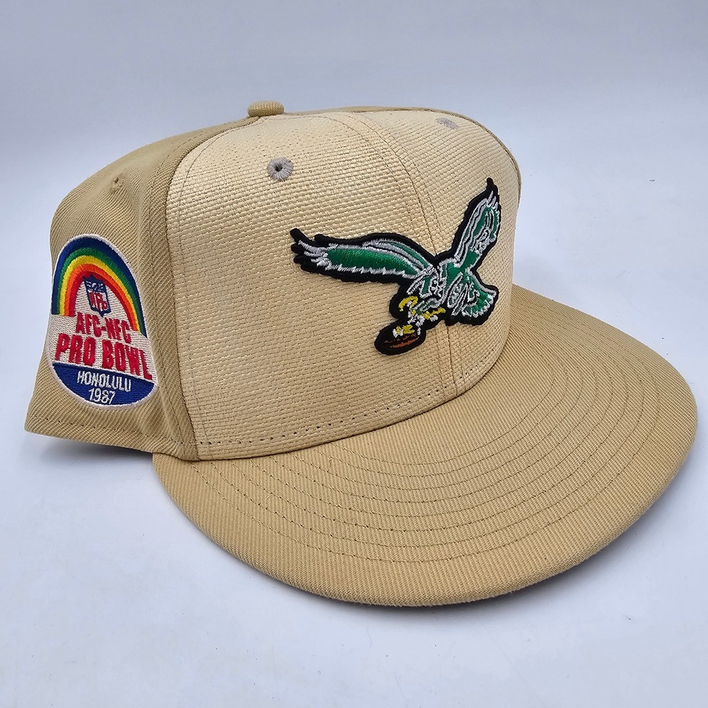 New Era Philadelphia Eagles 1987 Pro Bowl Hat 59FIFTY Fitted 7 3/8 Tan Beige